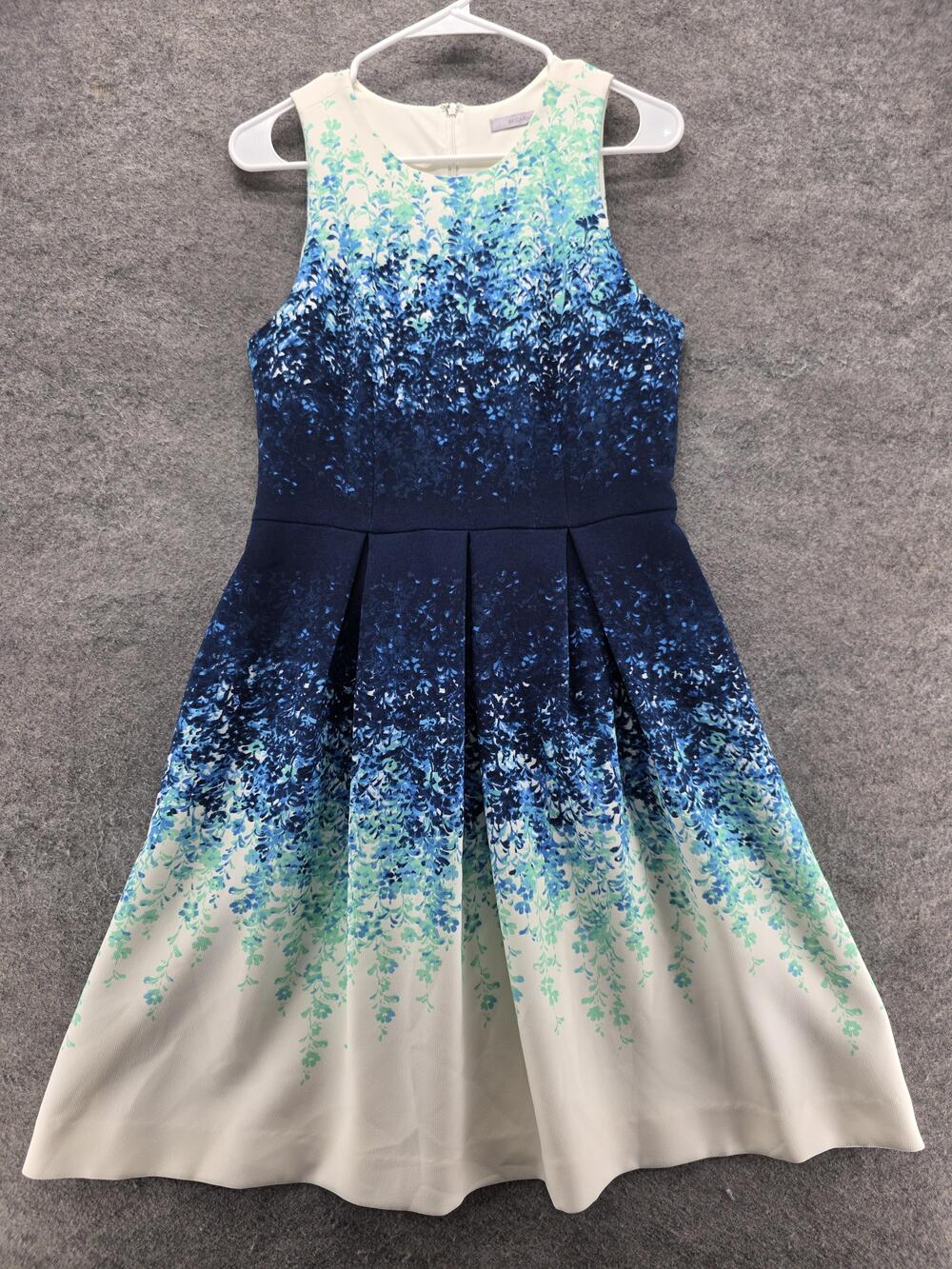LUXE By Carmen Marc Valvo Dress Womens 6 Fit & Flare Floral Knee Length Lined